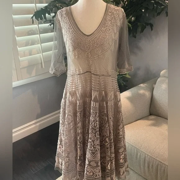 Johnny Was Biya Rubie silk blend Victorian slip dress NWT - Picture 7 of 16